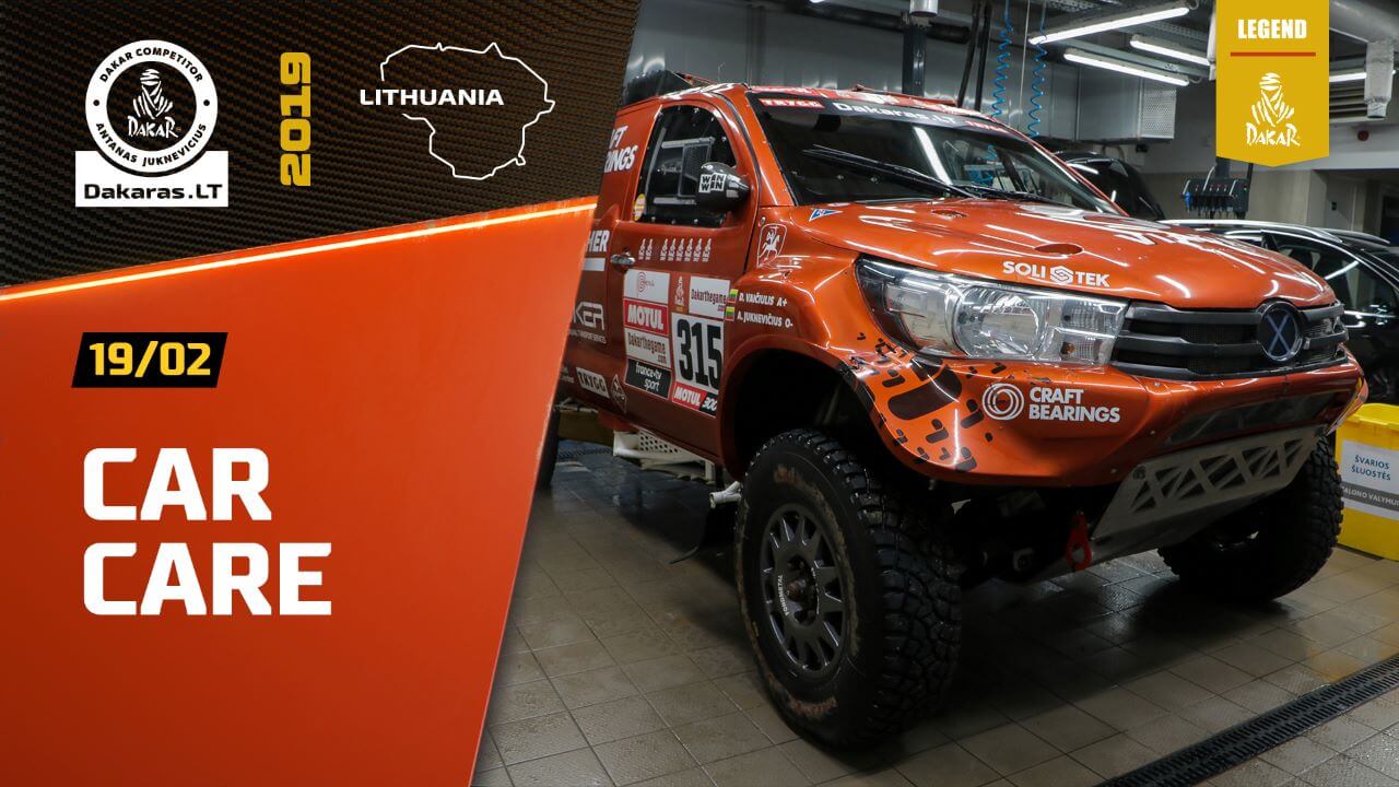 Dakar Rally 2019. Antanas Juknevicius Car Cleaning After the Race